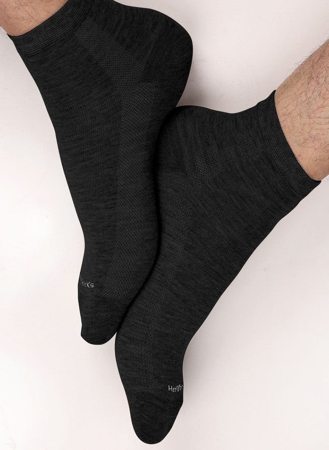 FOOTPRINTS Health Socks Men 2 Pairs Seamless Organic Cotton Ankle-Length Bamboo Socks - Image 2